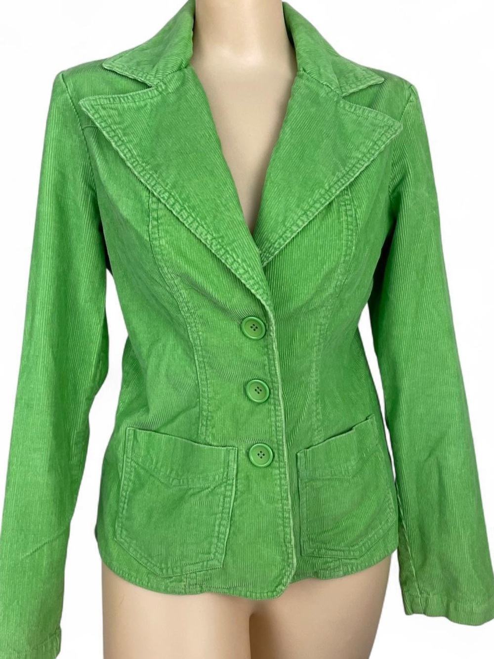 Rue21 Bright Green Corduroy Tailored Blazer Jacket